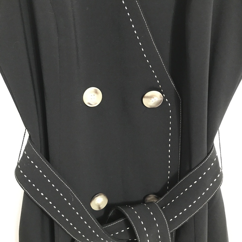 Iris Setlakwe Black Double-Breasted Belted Dress - image 4